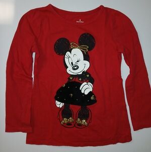 Disney Red Minnie Mouse Long Sleeve Tee
